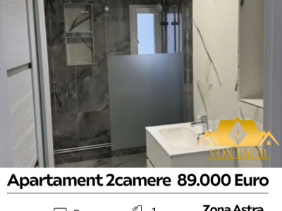 89.000  Euro - Apartament 2 Camere - Complet Renovat -  Zona Astra 